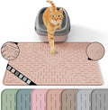 Cat Litter Mat Large Trapping Mat Premium Silicone Rubber 23.5x16 Coral, Waterproof and BPA Free Kitty Litter Box Mat, Easy to Clean and Keeps The Floor Tidy