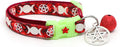 Wicca Cat Collar with Occult Charm & Bell | Witch’s Familiar Cat Collar | Witch Kitten Collar Charms | Glow in The Dark | Safety Breakaway Collar (Small(10lbs & Less), Ruby)