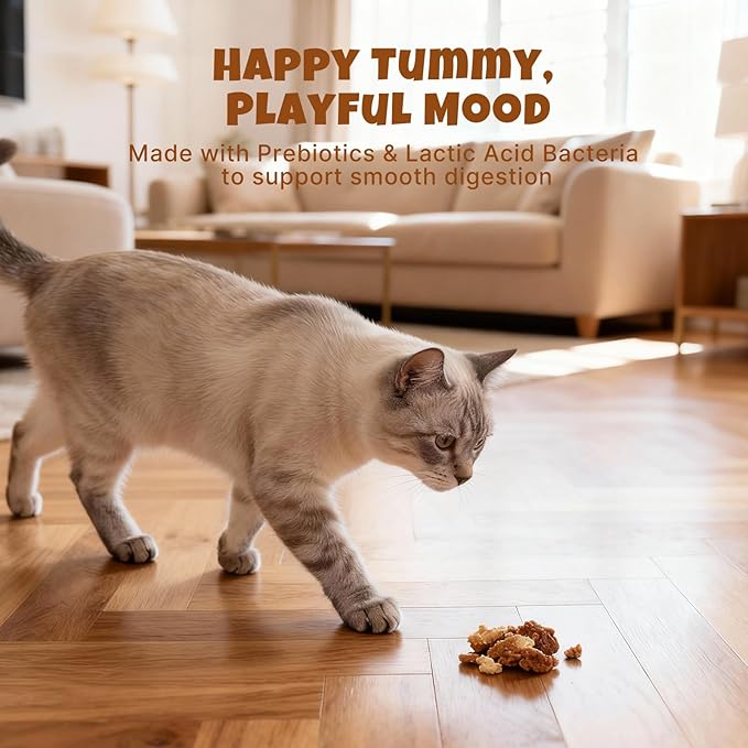 Havira Healthy Lickable Creamy Cat Treats Digestion Support – Chicken Recipe Squeeze Treats with probiotics & Lactic Cultures, Creamy Functional Snacks for Gentle Digestion & Daily Comfort, Grain Free