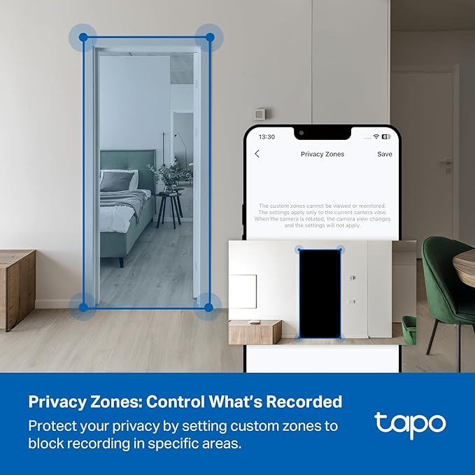 Tapo 2K Indoor/Outdoor Wired Security Camera - Works as a Baby Monitor & Pet Camera, Person/Motion/Baby Cry Detection, 2-Way Audio, Siren, Subscription-Free SD Storage or Optional Cloud, C113 (2-Pack)