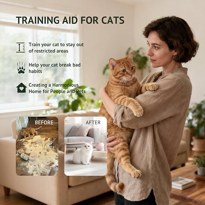 Cat Deterrent Spray for Indoor and Outdoor, 200ml / 6.76 Fl Oz, Cat Scratch Deterrent for Furniture, Sofa, Carpet and Plants, Anti Marking Training Spray with Natural Ingredients