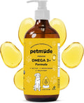 Omega 3 Fish Oil for Dogs Skin and Coat - Wild Alaskan Pollock Oil for Itchy Skin- Omega 3 Fatty Acids - Vet Approved Liquid EPA & DHA Supplements - with Zinc, Vitamin C, B2, B7 & E - 16 Fl Oz