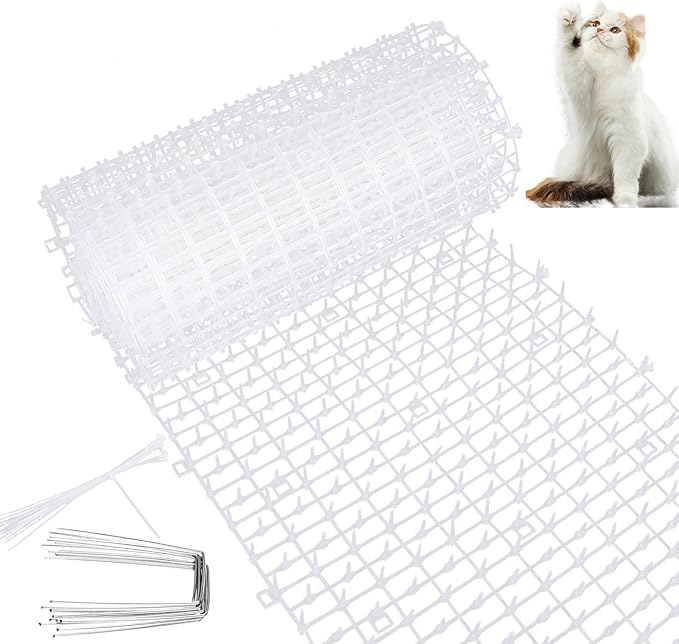 13ft x 12in Scat Mat for Cats, Cat Deterrent Mat, Cat Scat Mat with Spikes, Cat Repellent Mat, Cat Digging Stopper Cat Spike Mat for Indoor & Outdoor Sofa, Furniture, Garden