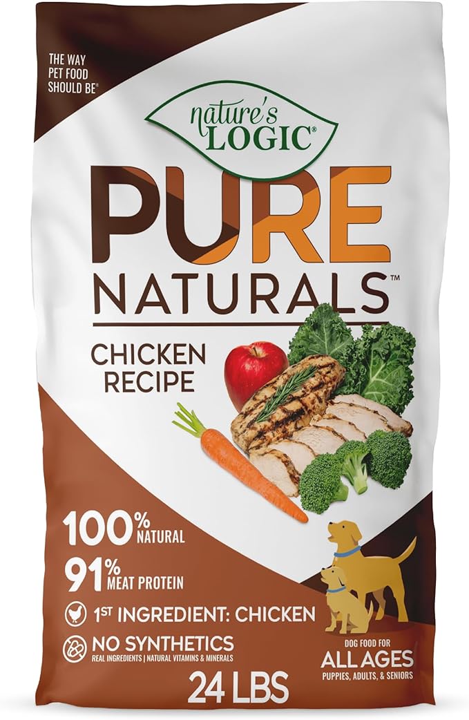 Nature’s Logic Pure Naturals™ 100% Natural Chicken Recipe Synthetic-Free Dry Dog Food, 24 lbs