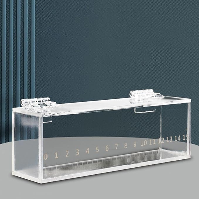 Fish Viewing Box with Scale Fishing Photo Tank Acrylic Isolation Breeder Box Fish Breeding Tanks with Lid