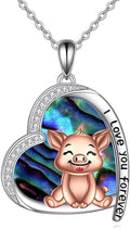 KZX Cat/Dog/Phoenix/Eagle/Whale/Shark/Puffin/Starfish/Chicken/Butterfly/Owl/Bee/Frog/Seahorse Necklace Sterling Silver Animal Pendant Jewelry Gift for Women