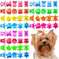 mix 100pcs Dog Hair Accessories Hair Clips for Small Doggie Colorful Cute Crown hair claw for Puppy Girls Pet Hair Grooming Dog Supplies