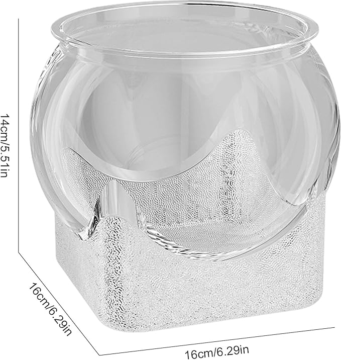 Fish Bowl Vase – Clear Glass, Desktop Aquarium, Betta Fishing Tank | Versatile Fissh Bowl for Betta Fish, Turtles, Flower Vase Centerpiece | Elegant Home Decoration for Living Room, Office, Bedroom