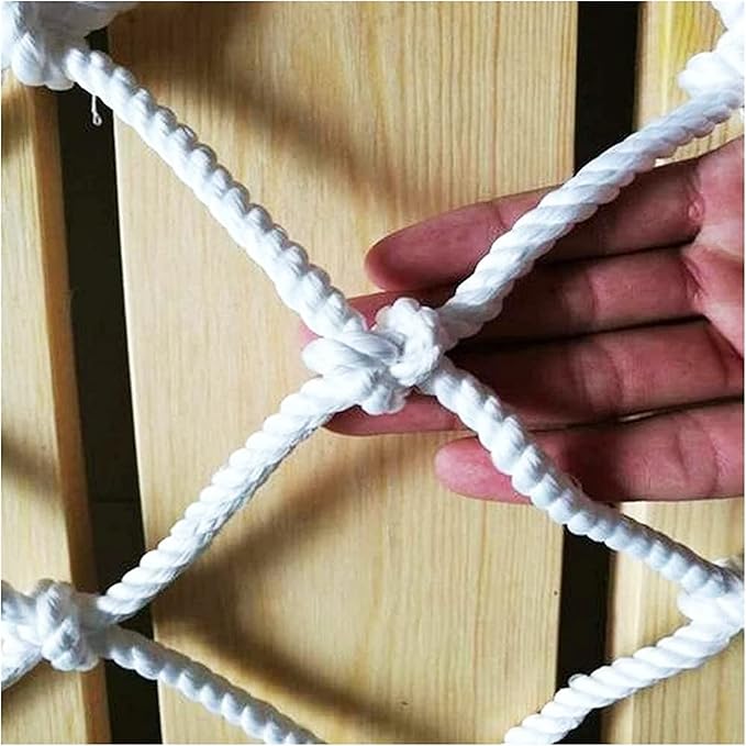 SCITOY Rope Net for Playground Safety Net in White Nylon Child pet Cat Safety Anti-Fall Net for Stair Railings Balcony Patio Protection 10cm mesh,1x4m(3x13ft)