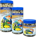 Aquatic Foods Inc. Tubifex Worms, Freeze Dried Tubifex Worm Cubes for Cichlids, Discus, Goldfish, Bettas, Marine Fish, All Tropical Fish, 12-Type Pellet Mix, 4-Type Wafer Mix Included..3.45oz Canister