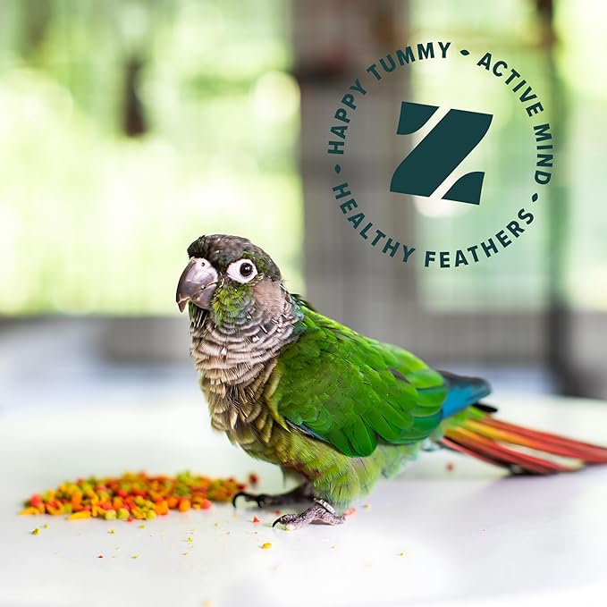 ZuPreem FruitBlend Flavor Pellets Bird Food for Medium Birds, 2 lb (Pack of 2) - Daily Blend Made in USA for Cockatiels, Quakers, Lovebirds, Small Conures