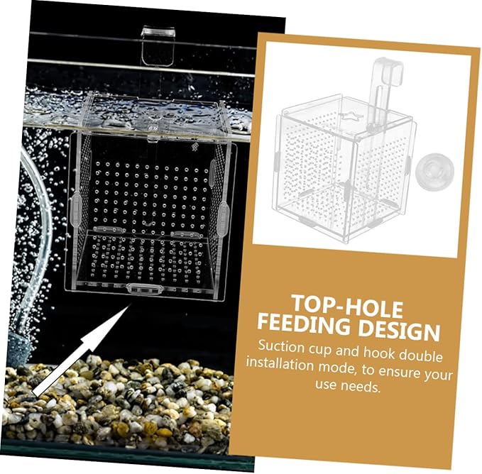 YARNOW 2 Sets Fish Breeding Tanks Home Fish Breeding Box with Suction Cups Hooks