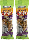 Vitakraft Crunch Sticks Honey Flavor with Added Calcium Chinchilla Treat (2 Sticks), 3.5 oz, Brown (Pack of 2)