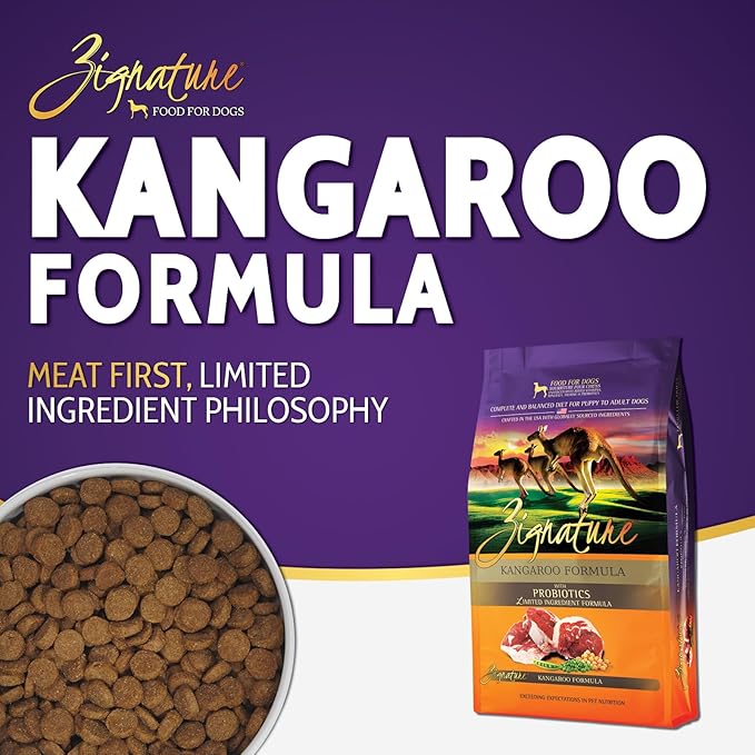 Zignature, Kangaroo Limited Ingredient Formula Grain-Free Dry Dog Food, 25-lb