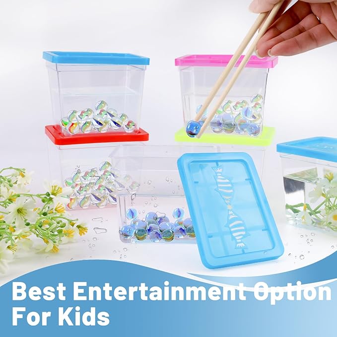 25 Pack Plastic Fish Bowl with Lids, 12 Oz Small Rectangle Gold Fish Tank, Fishbowl Candy Bowl, Tarantula Enclosure Snake Breeding Case, Mini Fish Box for Pets