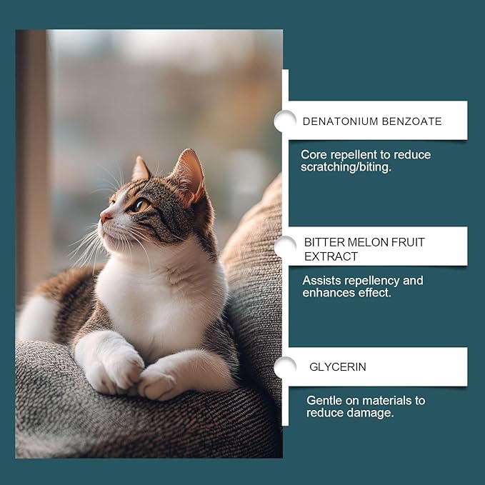Genérico Anti Scratch Spray for Cats, Carpet Protector 100ml, Training Spray Cats, for Furniture Sofa Carpet Balcony Door Garden