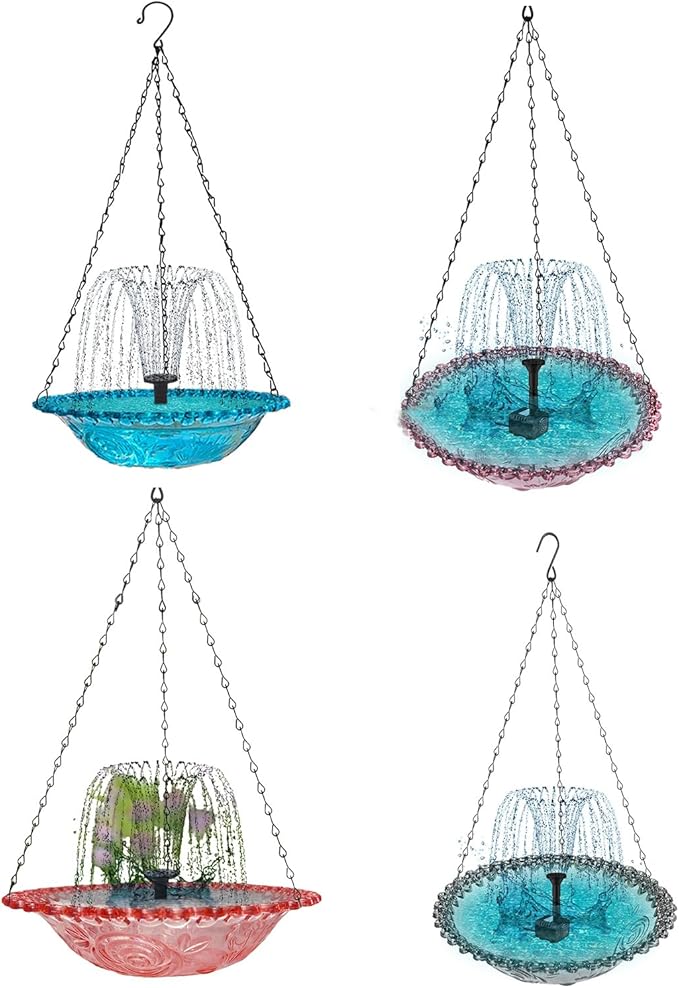 Multifunctional Bird Feeders Bath Tray with Floral Shape for Outdoor Space Terrace Feeder Floral Bright Flower Garden Bird Feeders Outdoor