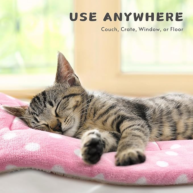 2 Pack Cat Blanket for Indoor Cats Ultra Soft and Warm Calming Cat Bed Fleece Pet Mat for Anxiety and Stress Washable Kitten Blanket