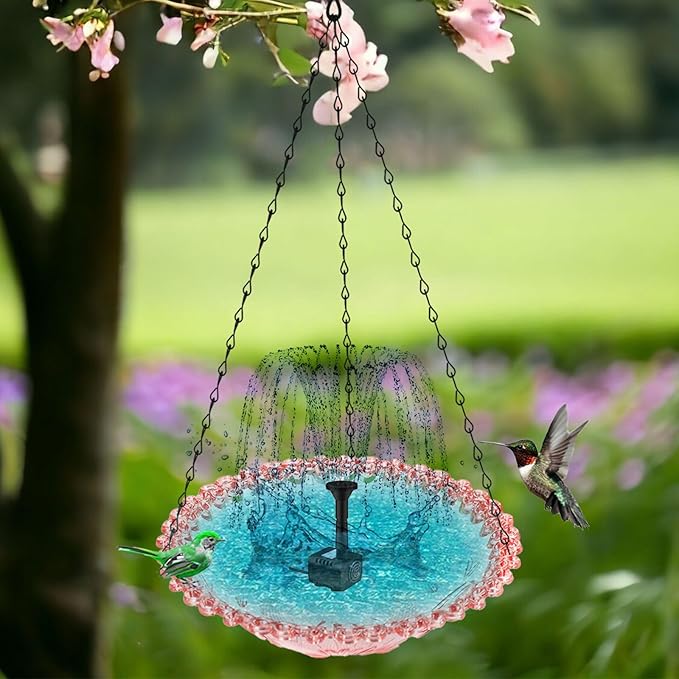 Multifunctional Bird Feeders Bath Tray with Floral Shape for Outdoor Space Terrace Feeder Floral Bright Flower Garden Bird Feeders Outdoor