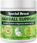Hairball Support for Cats - 10 Super Ingredients for Furball Treatment Relief, Hairball Remedy, Digestive Support & Healthy Skin - No Fillers - Psyllium, Pumpkin, Omega-3s & More - 240 Scoops