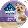 Blue Buffalo Delights Natural Adult Small Breed Wet Dog Food Cups, Pate Style, Porterhouse Flavor in Savory Juice 3.5-oz (Pack of 12)