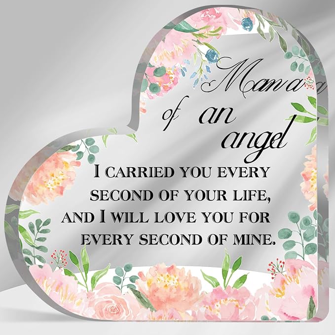 Miscarriage Gifts for Mothers Mom Bereavement Remembrance Miscarriage Acrylic Keepsake for Loss of Infant Baby Pregnancy Loss Gifts Grief Sympathy Memorial Table Decorations