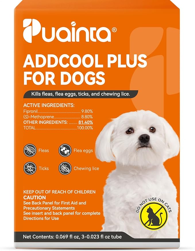 Flea and Tick Prevention for Dogs Flea and Tick Treatment for All Dogs & Cats Flea Treatment for Home Dog Flea & Tick Control Topical Drops(5-22 lbs)