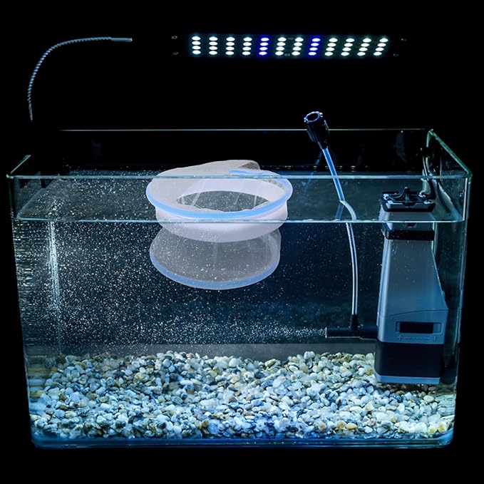 NUOBESTY Floating Aquarium Breeding Box and Shrimp Hatchery Chamber with Ventilated Lid, Nylon Fish Egg Incubator for Small Pet Isolation and Guppy Breeding