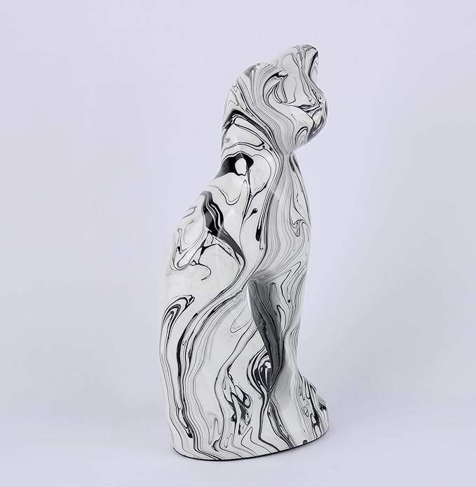 Cat Urns for Ashes - Pet Memorial Cat Urn Cat Memorial Gift, Pet Urn for Cat Ashes Keepsake Pet urns for Cats Ashes, Pet Ashes Urn, Pet Cremation Urn (Marble Black)