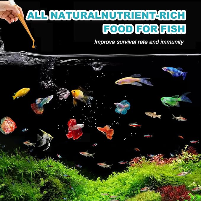 Dylan's cabin Brine Shrimp Eggs Fish Food - 90% Hatch Rate for Aquatic Foods Baby Aquarium Fish Freshwater Saltwater Marine Tank Hatchery Fry 150G