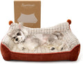 Orthopedic Dog Bed for Medium Dogs,Waterproof Supportive Egg Crate Foam Medium Dog Couch, Pet Bed with with Removable Bolsters, Washable Cover Non-Slip Bottom, (30''×21''×7'')