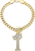 Initial Letter Cuban Chain Dog Chain Pet Chain Pet, Cat, Puppy Necklace (I, 26")
