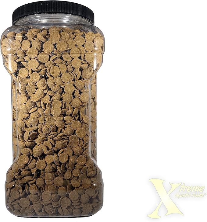 Xtreme Scrapers Wafers - Premium 14mm Fast-Sinking Fish Food – Nutrient & Cellulose Rich Ideal for Nocturnal Feeders, Catfish, Plecostomus Species, and Loaches – USA Farm Grown (64oz)