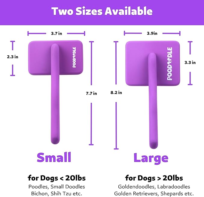 Dog Slicker Brush, Grooming Tool for Poodle, Doodle, Goldendoodle & All Long Haired Dogs, Long Pin Wood Brush Pefect for Dematting & Detangling, Effortless Grooming Pet Hair At Home - Large