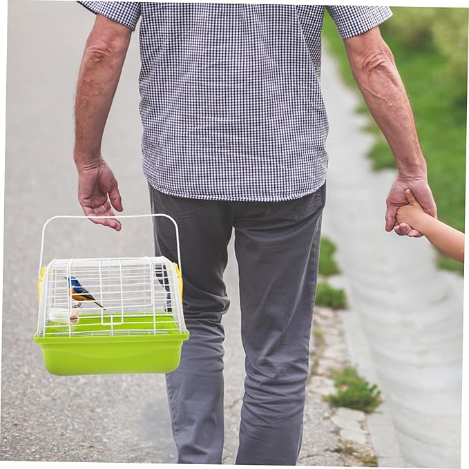 1 Set Portable Bird Carrier Travel Cage for Pets Lightweight Parrot Cage with Handle for Conures and Cockatiels Provides Comfort and Security The Go