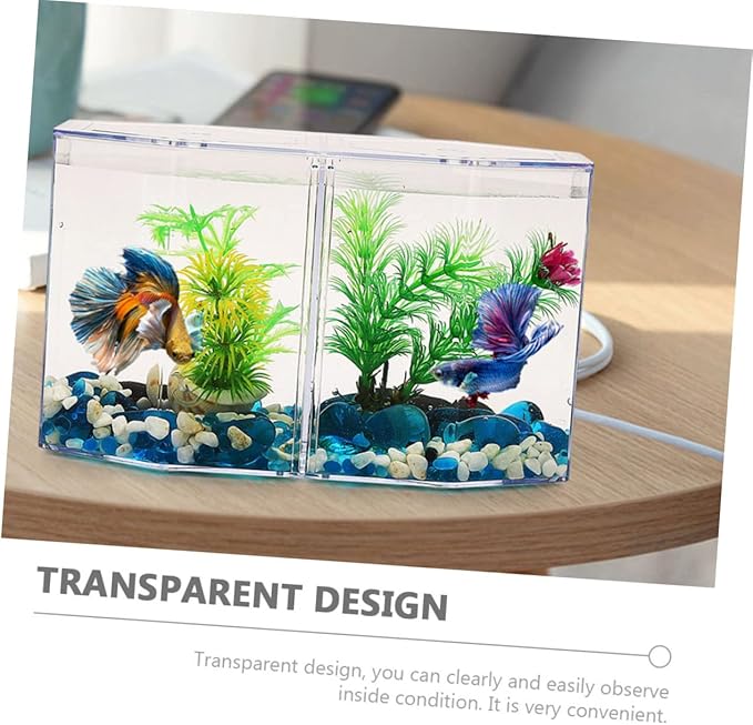 POPETPOP Professional Multi-Function Breeding Tank Transparent Isolation Box for Betta Fish Easy to Clean Install Household Incubation Box Material for Fish Fry