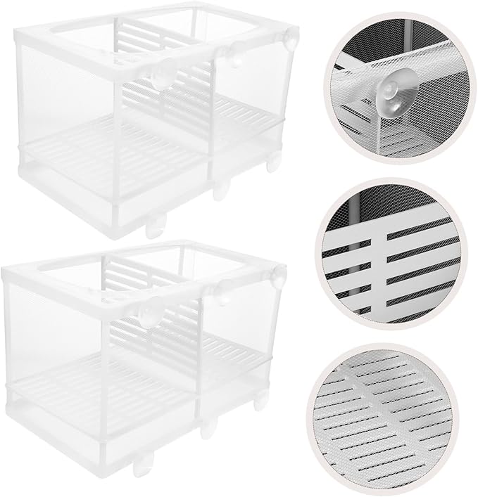BESPORTBLE 2pcs Aquarium Fish Tank Partition Net Fish Netting for Decoration Breeding Tank Divider Isolation Mesh Random Style