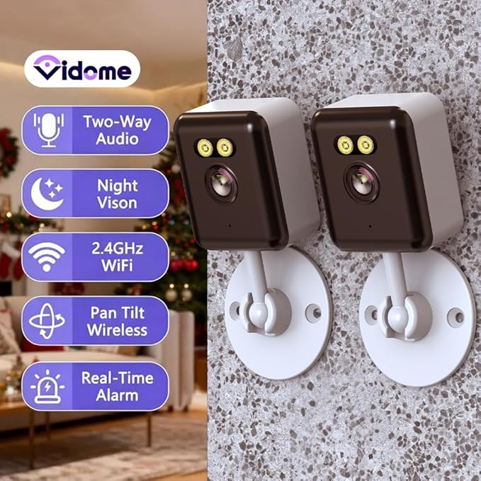 4pcs 5MP WiFi Camera,Cameras for Home Security with Night Vision,Pet Cameras with Phone App,2K Indoor Security Camera,Motion Detection,2-Way Audio,WiFi Home Camera,24/7 SD Card Storage (3)