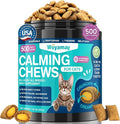 Cat Calming Treats, 500 Crunchy & Creamy Calming Chews for Cats, Natural Calming Cat Treats to Manage Stress & Anxiety, Tasty Calm Chews Supplement, Chicken Flavor