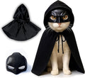 Black Bat Cat Mask and Cloak, Funny Bat Mask Cloak, Halloween, Clothes and Accessories for Cats
