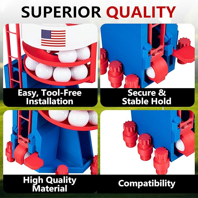 Golf Ball Dispenser, Golf Ball Launcher Pro, Automatic Golf Ball Dispenser & Launcher Pro, High-Capacity Hands-Free Practice Machine