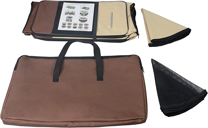 EliteField 2-Door Soft Pet Playpen (2 Year Warranty), Exercise Pen, Multiple Sizes and Colors Available for Dogs, Cats and Other Pets (62" x 62" x 36"H, Brown+Beige)