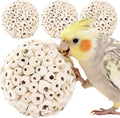 4PCS Bird Toys Sola Balls 2.36'' - Bird Foraging Toy, Sola Atta Ball, Parrot Chew Shred Toy for Sharpening Claws & Beaks for Cockatiel, Parakeets, Conure, Love Birds, Budgie and Small Birds