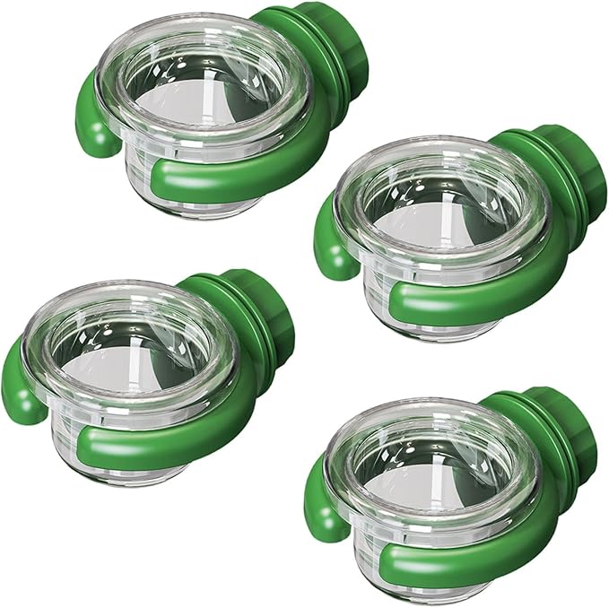 MYCENSE 4X Bird Water Feeder Accessory Sturdy Yard Transparent for Outside Multifunctional Hanging Gifts Food Container Decoration, Green