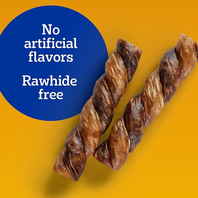 Pedigree Twisty Chews Small Long-Lasting Dog Treats Chicken & Beef Flavor, 9.17 oz. Pouch, 40 Count