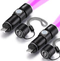 DARKBEAM UV 395nm USB Rechargeable Flashlight Ultraviolet led Light Blacklight Portable 400nm Mini Detector for Dog Urine Pet Stains, Anti-counterfeiting Identification, Resin Curing
