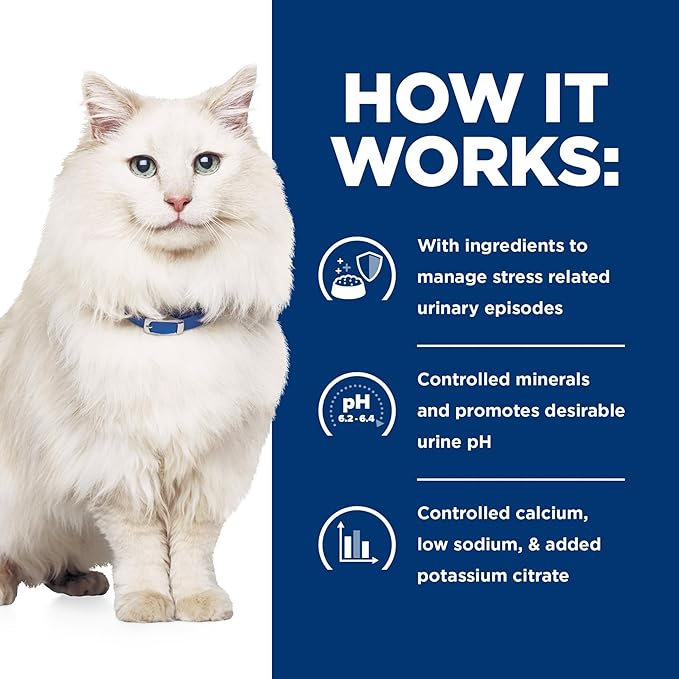 Hill's Prescription Diet c/d Multicare Stress Urinary Care Ocean Fish Flavor Dry Cat Food, Veterinary Diet, 8.5 lb. Bag