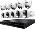 Night Owl Power Over Ethernet 24 Channel NVR Video Home Security Camera System with (10) Wired IP 4K HD Indoor/Outdoor Deterrence 5 Dome/5 Bullet Cameras and 4TB Hard Drive (5 Bullet/5 Dome)