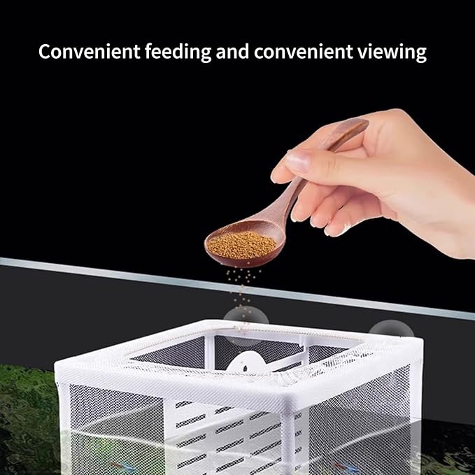 2Pcs Aquariums Breeding Tanks with Secure Suction Cup Baby Fish Insulated Net for Fry and Shrimp Spawning Hatching Spawning Box for Aquariums Baby Fish