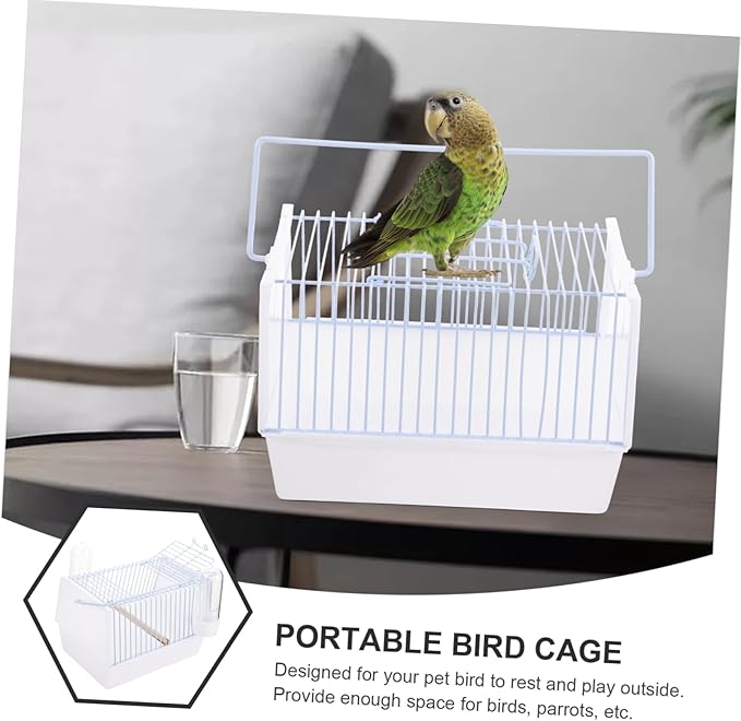 1set Portable Lightweight Bird Carrier Cage Handle Parrot Travel Cage for Small Pets Breathable Design for Comfort and Security for Outdoor Adventures